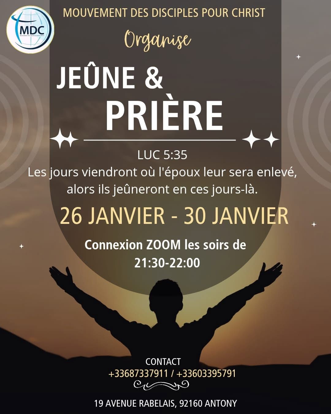 Programme de Jeûne & Prière : Préparons nos cœurs