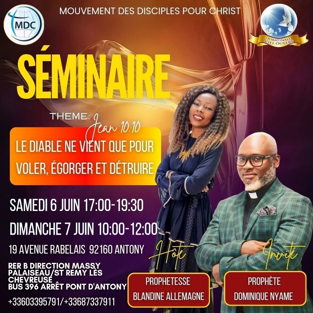 Séminaire Spécial : Démasquer et vaincre l’ennemi avec le Prophète Dominique Nyame